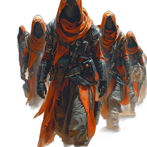 mask, staff, weapon, jacket, concept art, 3d render, fantasy art, cyberpunk transparent PNG cut-out