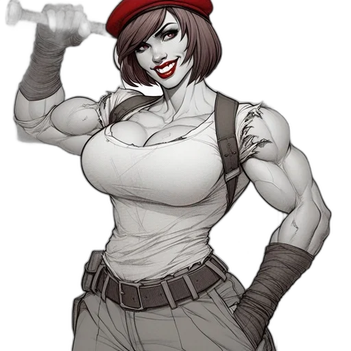 staff, hat, weapon, comic book art, concept art, cartoon, fantasy art, red transparent PNG cut-out