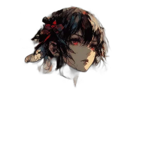 mask, face, crown, hair, pixel art, anime, photorealistic, concept art transparent PNG cut-out