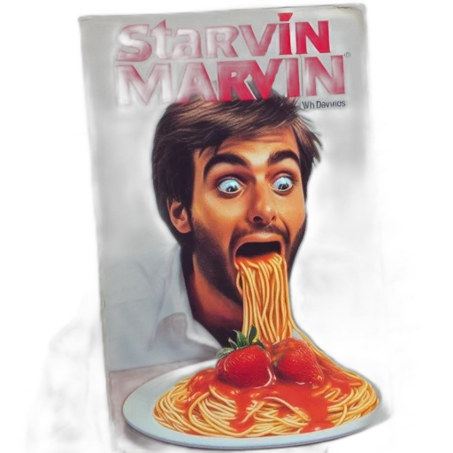 food, mask, face, concept art, comic book art, photorealistic, 3d render, vhs transparent PNG cut-out
