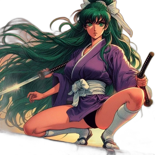 sword, weapon, anime, fantasy art, concept art, vaporwave, green, pastel transparent PNG cut-out