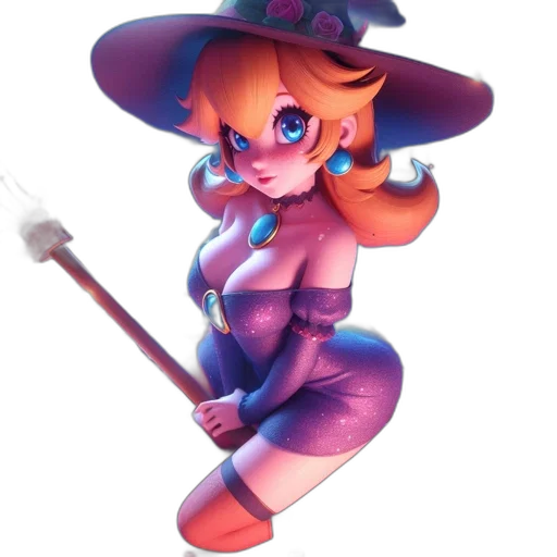 staff, hat, dress, weapon, concept art, pixel art, fantasy art, 3d render transparent PNG cut-out