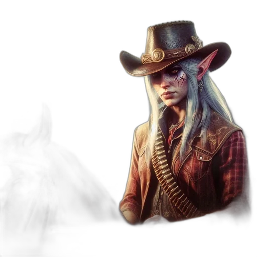 hat, weapon, face, jacket, concept art, photorealistic, fantasy art, comic book art transparent PNG cut-out