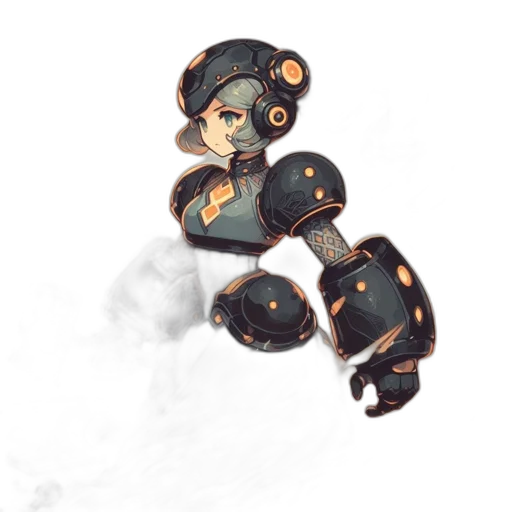 robot, creature, concept art, 3d render, fantasy art, pixel art, snow, earth tones transparent PNG cut-out