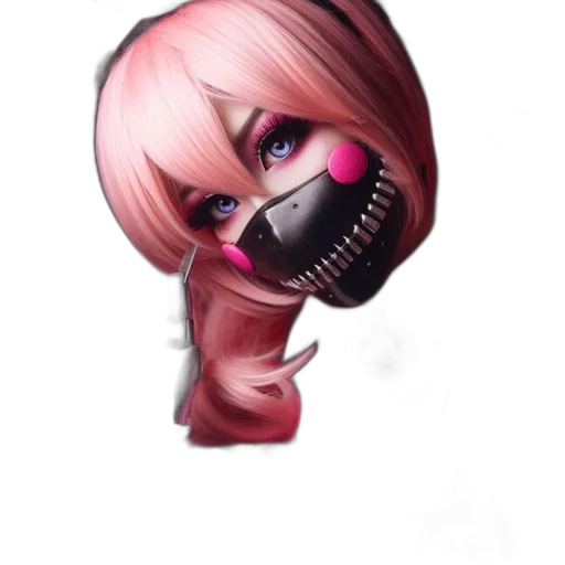 mask, face, creature, robot, concept art, anime, fantasy art, pixel art transparent PNG cut-out
