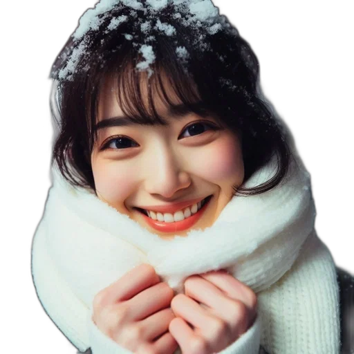 face, mask, hat, photorealistic, oil painting, snow, during, snowy transparent PNG cut-out