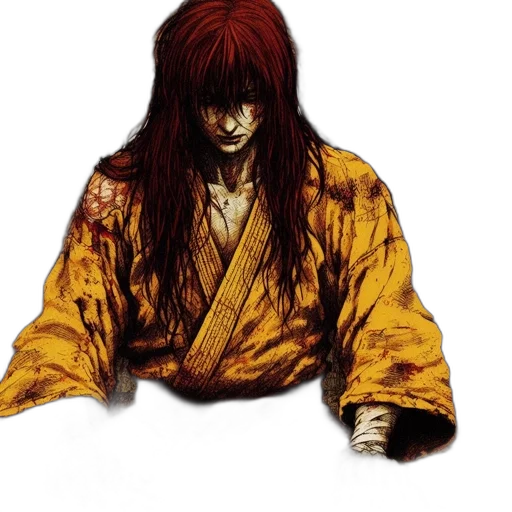 jacket, hair, staff, animal, concept art, comic book art, photorealistic, pixel art transparent PNG cut-out
