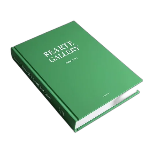 weapon, 3d render, green, hardcover, book, titled, rearte, gallery transparent PNG cut-out