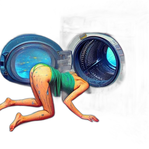 creature, robot, mask, dress, concept art, watercolor, 3d render, comic book art transparent PNG cut-out