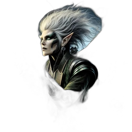 dragon, face, staff, hair, fantasy art, concept art, comic book art, pixel art transparent PNG cut-out