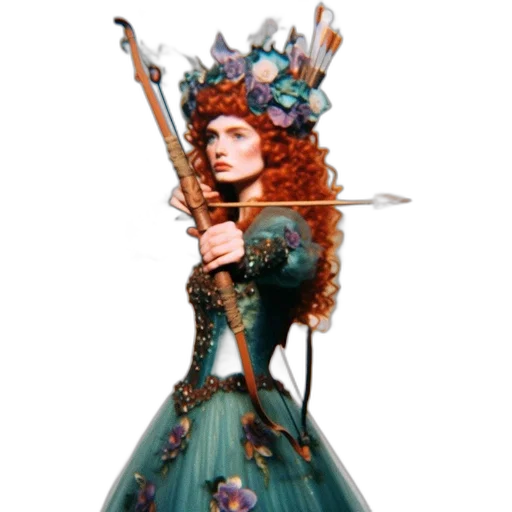 staff, dress, jewelry, crown, fantasy art, concept art, 3d render, photorealistic transparent PNG cut-out