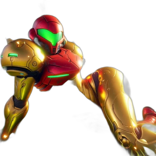 robot, concept art, 3d render, photorealistic, anthropomorphic, red, gold, metallic transparent PNG cut-out