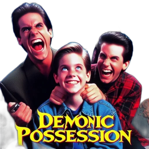 fire, movie, poster, demonic, possession, depicts, two, adult transparent PNG cut-out