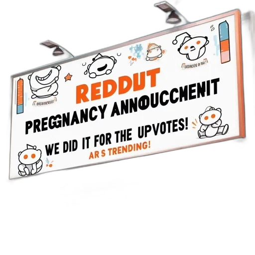weapon, fictitious, reddit, pregnancy, announcement, appears, billboard, urban transparent PNG cut-out