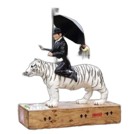 animal, staff, concept art, 3d render, fantasy art, statue, man, riding transparent PNG cut-out