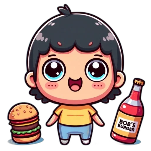 food, cartoon, pixel art, concept art, anime, animated, character, blue transparent PNG cut-out
