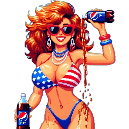 bottle, pixel art, cartoon, comic book art, vaporwave, pixel, art, image transparent PNG cut-out