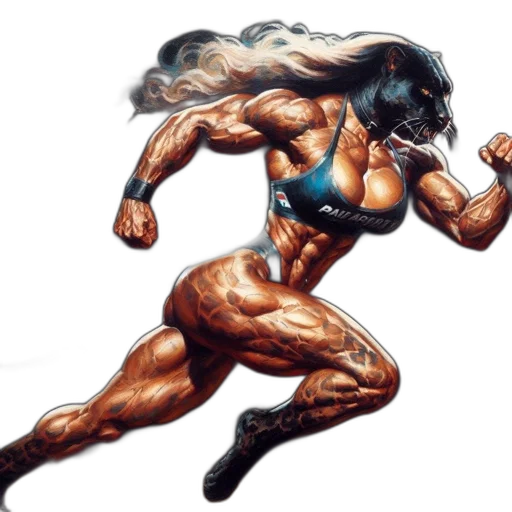 hair, concept art, comic book art, photorealistic, fantasy art, powerful, athletic, female transparent PNG cut-out