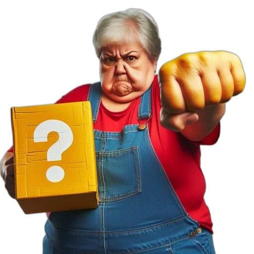 face, weapon, staff, furniture, elderly, woman, short, gray transparent PNG cut-out