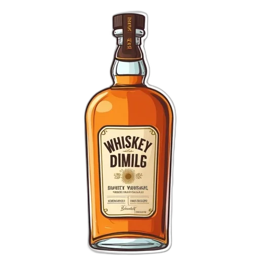 bottle, 3d render, photorealistic, sticker transparent PNG cut-out