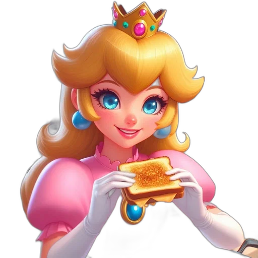 food, crown, dress, face, concept art, 3d render, pixel art, vaporwave transparent PNG cut-out