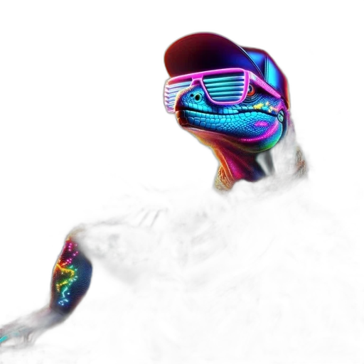mask, jacket, hat, face, vaporwave, 3d render, concept art, cyberpunk transparent PNG cut-out