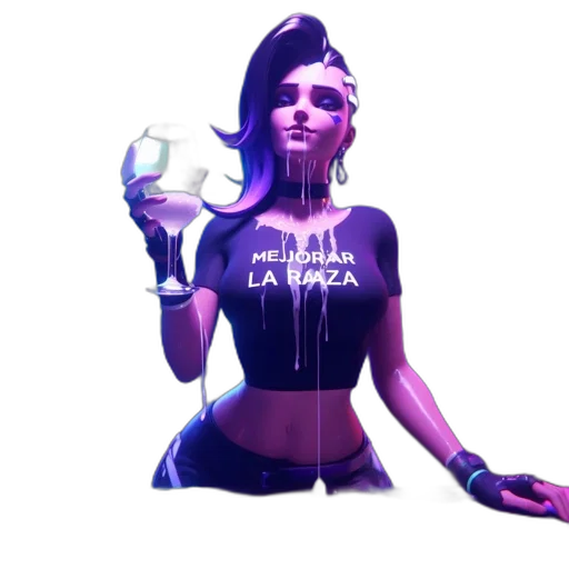 weapon, jacket, umbrella, dress, concept art, cyberpunk, vaporwave, pixel art transparent PNG cut-out