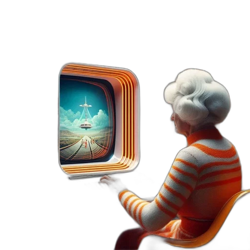 robot, furniture, concept art, fantasy art, 3d render, photorealistic, outer space, woman transparent PNG cut-out