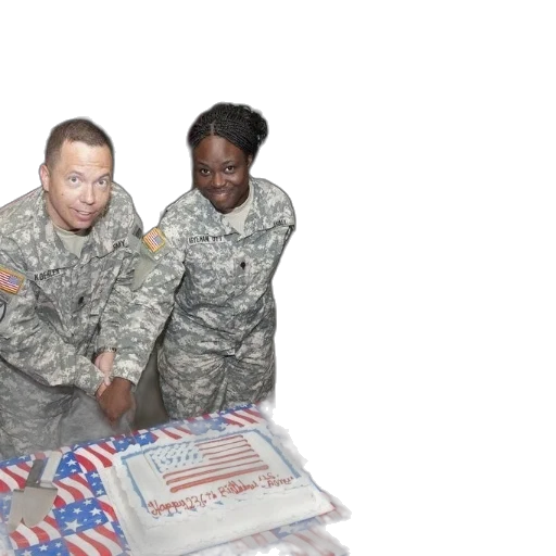 two, military, personnel, civilians, cut, cakes, table, american transparent PNG cut-out