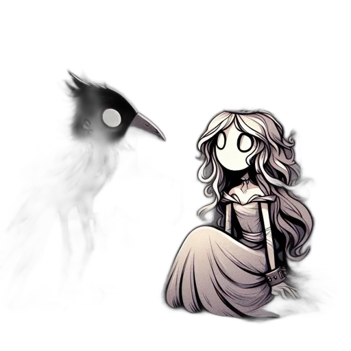 dress, creature, mask, animal, concept art, fantasy art, pixel art, watercolor transparent PNG cut-out