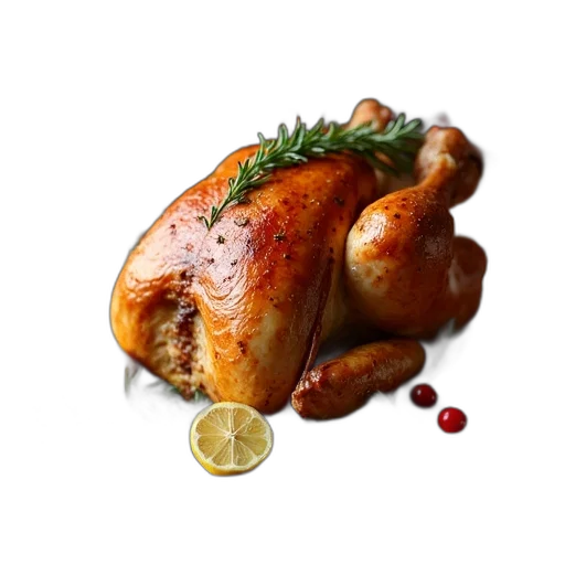 food, animal, jewelry, photorealistic, 3d render, roasted, turkey, centerpiece transparent PNG cut-out