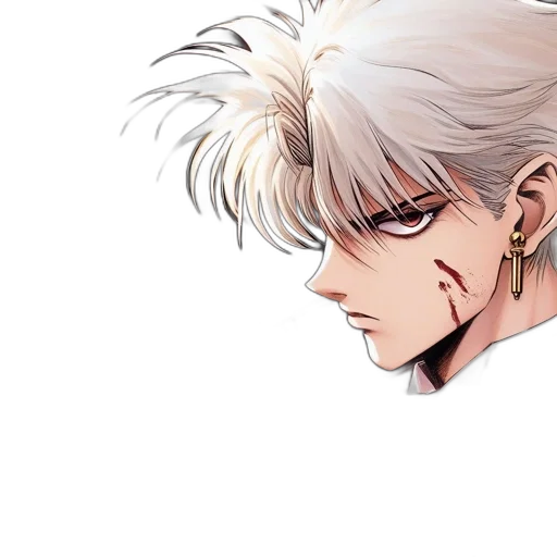 face, hair, mask, anime, pixel art, concept art, cartoon, monochrome transparent PNG cut-out