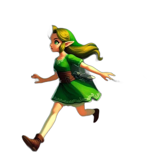 dress, staff, hair, animal, 3d render, concept art, pixel art, fantasy art transparent PNG cut-out
