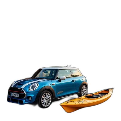 car, photorealistic, 3d render, blue transparent PNG cut-out