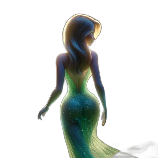 dress, creature, fantasy art, concept art, pixel art, watercolor, underwater, outer space transparent PNG cut-out