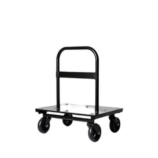 furniture, staff, car, robot, black, metal, folding, cart transparent PNG cut-out