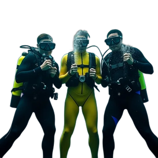 staff, mask, concept art, cyberpunk, 3d render, underwater, neon, green transparent PNG cut-out