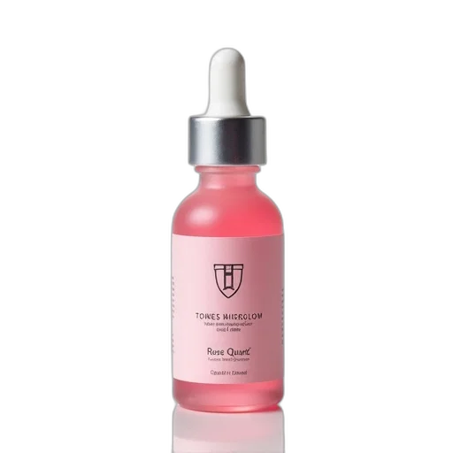 bottle, small, pink, liquid, label, reads, tones, microglow transparent PNG cut-out