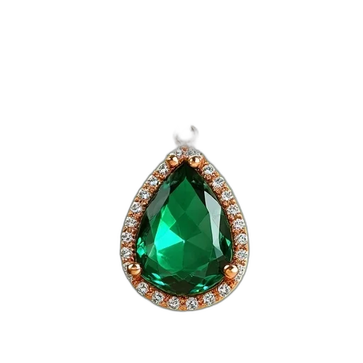 jewelry, crown, green, necklace, charm, crystal, rose, gold transparent PNG cut-out