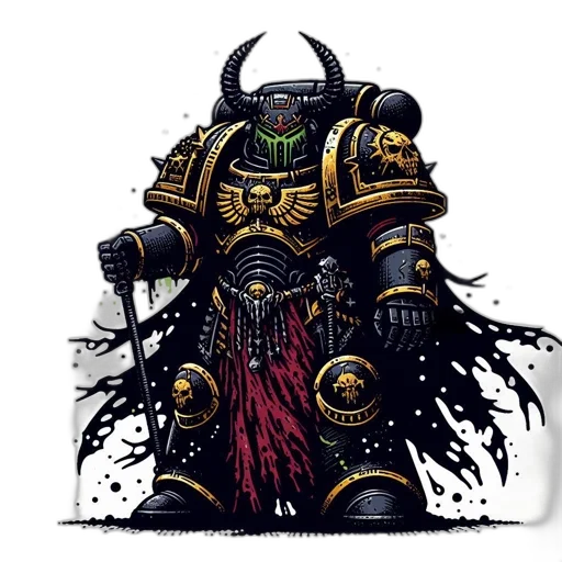 staff, concept art, fantasy art, pixel art, comic book art, dark, imposing, armored transparent PNG cut-out