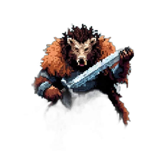 staff, creature, animal, weapon, pixel art, concept art, fantasy art, comic book art transparent PNG cut-out
