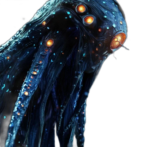 creature, animal, hair, robot, concept art, 3d render, fantasy art, cyberpunk transparent PNG cut-out