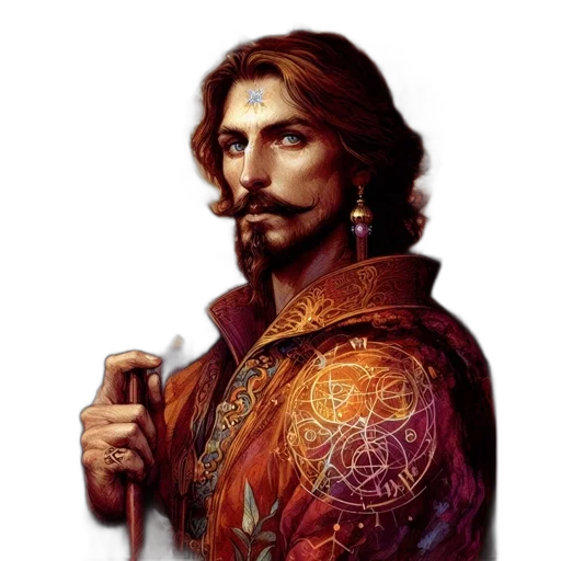 face, sword, staff, fantasy art, concept art, photorealistic, comic book art, artistic transparent PNG cut-out