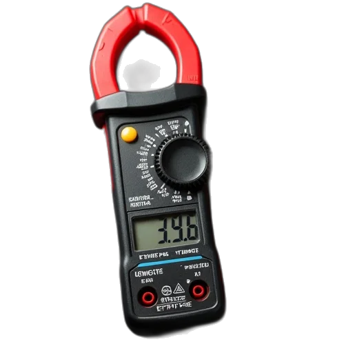 electric, digital, clamp, multimeter, strap, back, end transparent PNG cut-out
