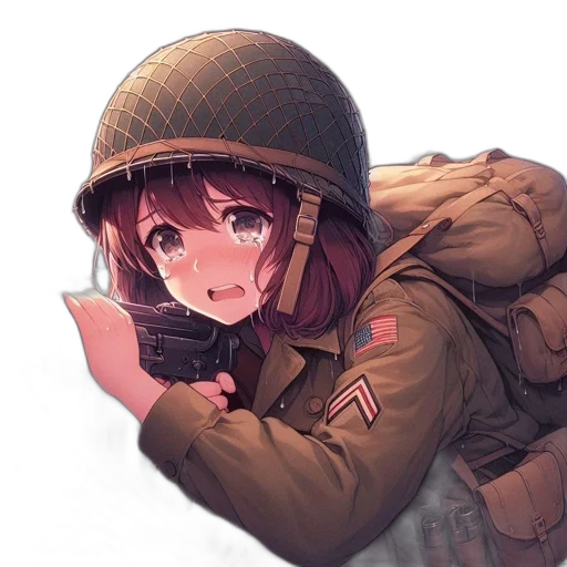 weapon, jacket, hat, face, anime, pixel art, concept art, cartoon transparent PNG cut-out