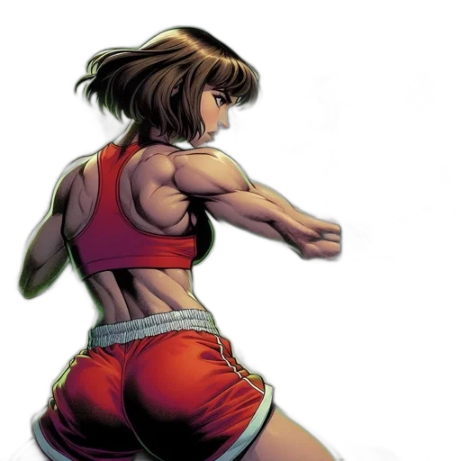 comic book art, concept art, photorealistic, watercolor, two, women, engage, combat transparent PNG cut-out