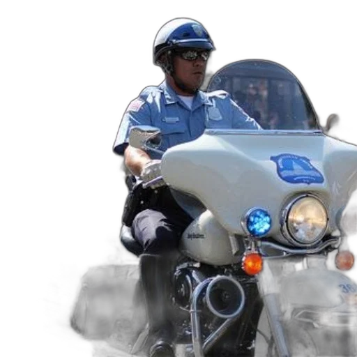 photorealistic, police, officer, motorcycle, number, side, wearing, helmet transparent PNG cut-out
