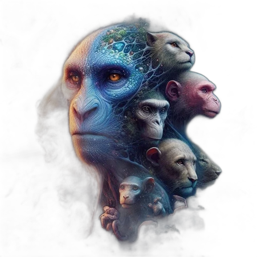 mask, face, creature, animal, concept art, fantasy art, photorealistic, 3d render transparent PNG cut-out