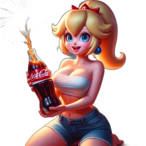 bottle, concept art, comic book art, pixel art, fantasy art, neon lights, cartoon, character transparent PNG cut-out