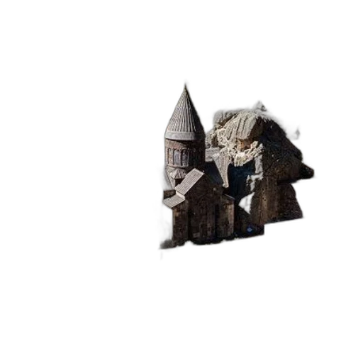 building, dragon, weapon, 3d render, concept art, pixel art, fantasy art, fog transparent PNG cut-out